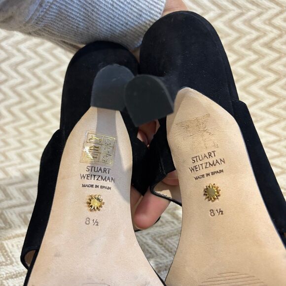 Stuart Weitzman Lyla 75 Sandals Black Suede - Picture 8 of 8